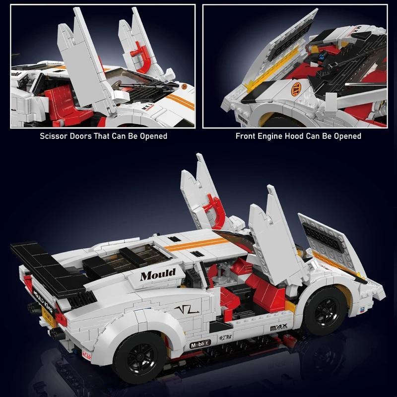 Конструктор детский Mould King TECHNIC Lamborghini Countach Машина на радиоуправлении для мальчика 1384 дет. (22773725) - фото 4