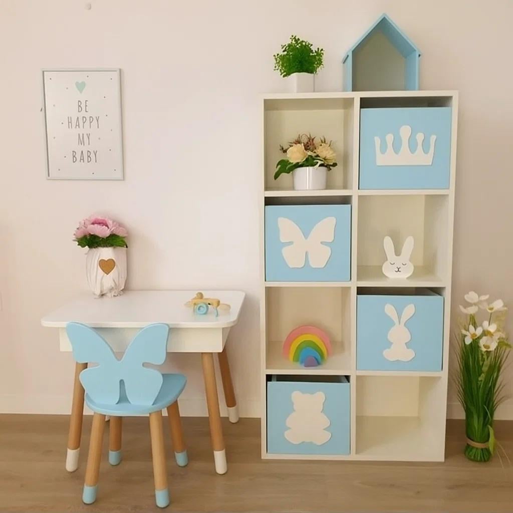 Стеллаж для игрушек и книг на 8 ячеек Gap ST8 White/Blue