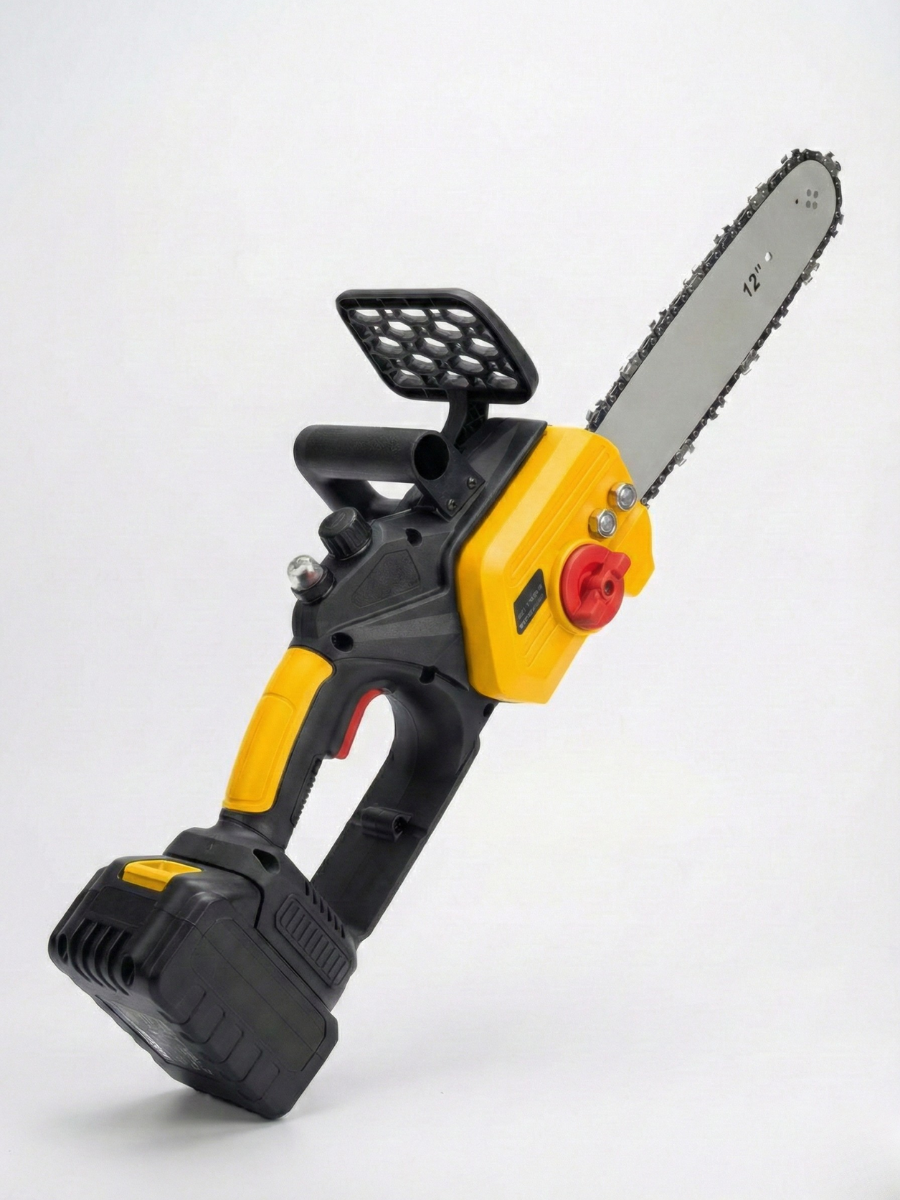 Электропила мини 12" 5000 об/мин 48V 2 АКБ кейс Черный/Желтый (5836637784)