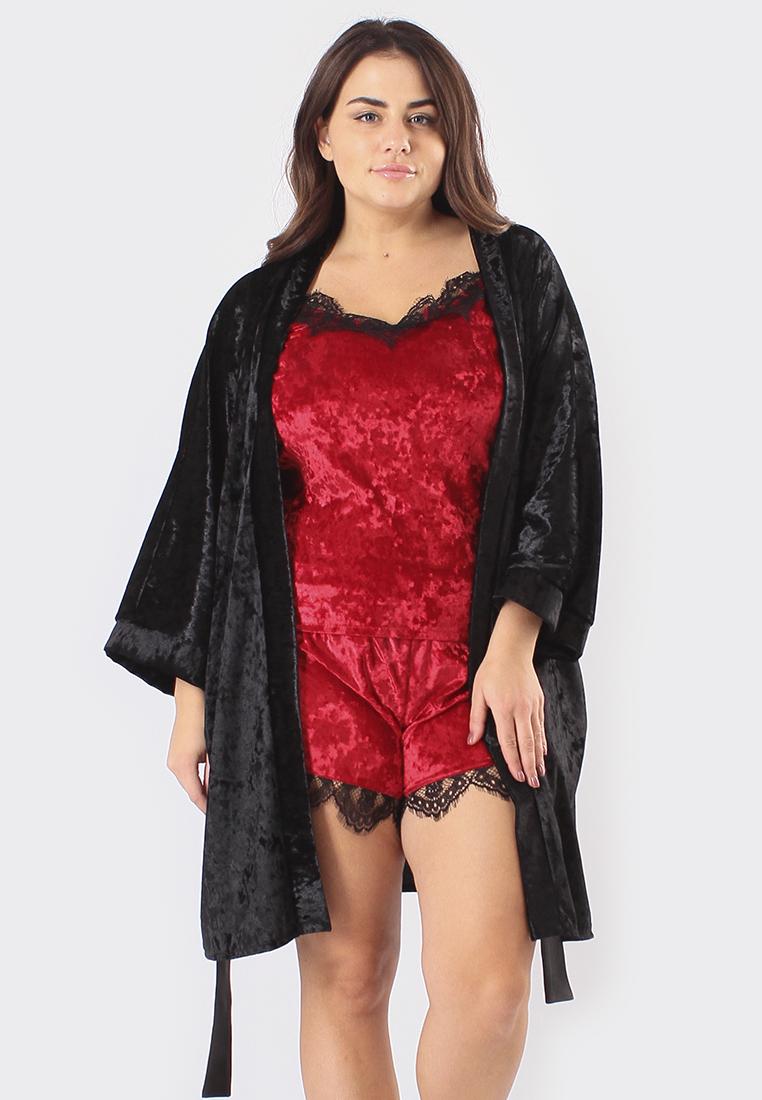 Домашний костюм Ghazel 17111-12/88 Париж супер батал р. 56 Черный/Красный (5657656)