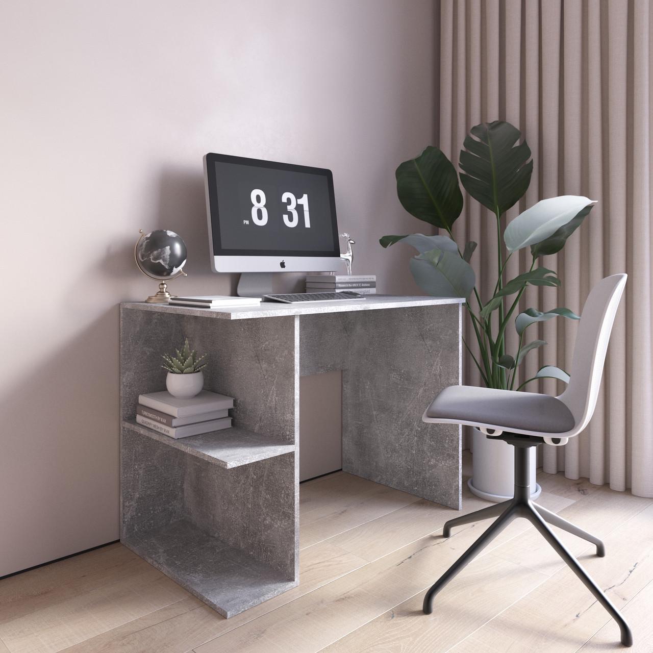 Стол компьютерный Вайс D-7 1000х600х755 мм Бетон (30636238)