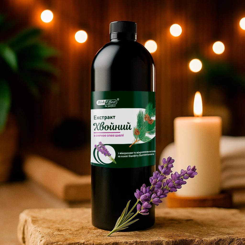 Бишофит полтавский концентрат хвойный с эфирным маслом шалфея 1000 мл (1010999-1K) - фото 3