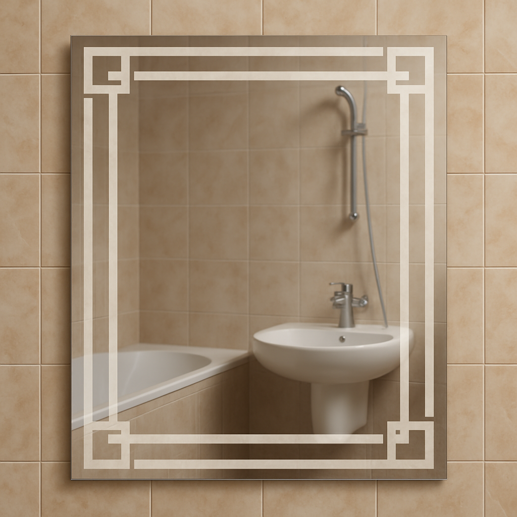 Зеркало MPS-62 70х60 см пескоструйное орнамент без подсветки