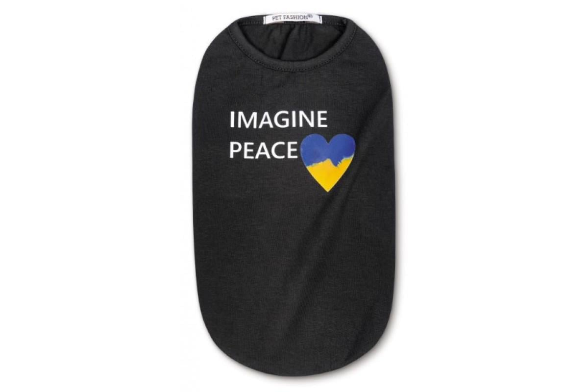 Борцовка Pet Fashion "IMAGINE PEACE" L Черный (PR242821)