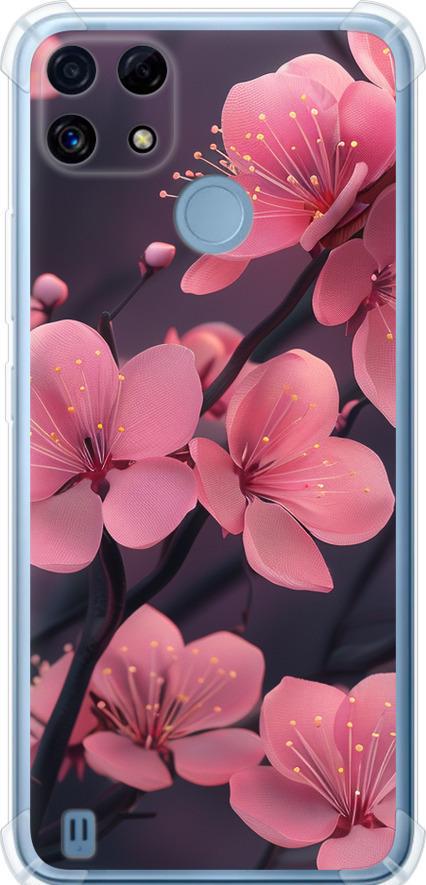 Чехол на Realme C21 Пурпурная сакура (6075sp-2321-42517)