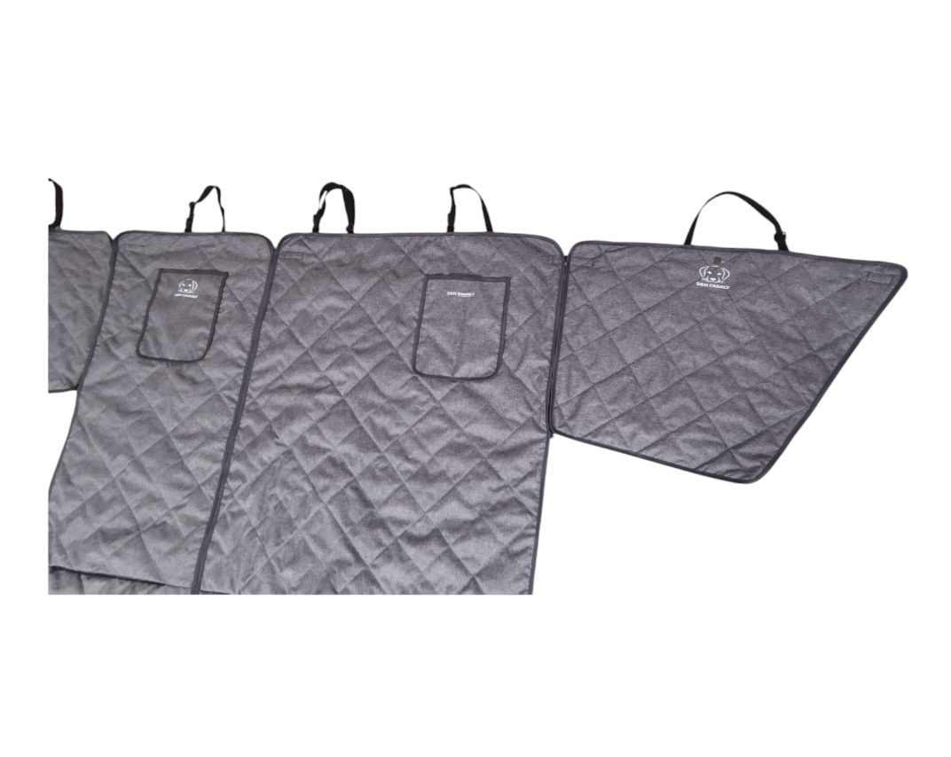 Автогамак трансформер в авто S&N FAMILY для перевозки собак 155х135 см Черный - фото 4