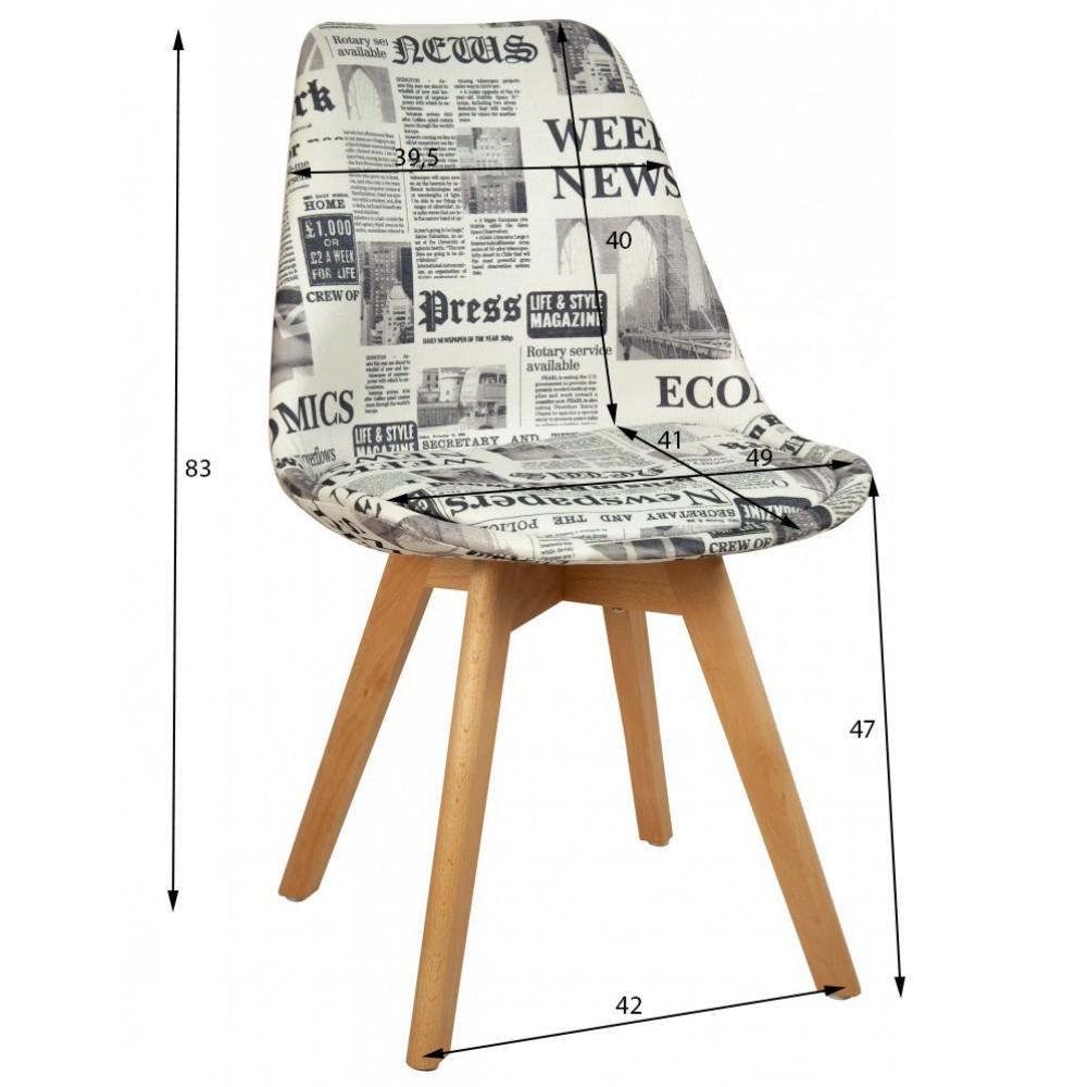 Стул для кухни обеденный Bonro B-487 FB с текстом (47000045) - фото 7