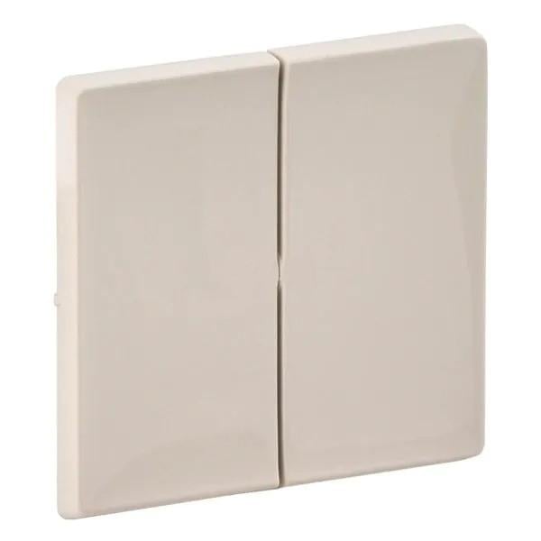 Панель лицевая на 2 клавиши со скрытым монтажом Слоновая кость (622337) Панель лицевая на 2 клавиши со скрытым монтажом Слоновая кость (622337)