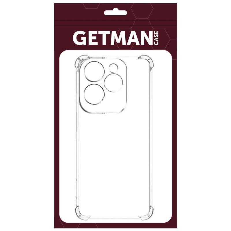 Противоударный TPU чехол GETMAN Ease logo усиленные углы Full Camera для Infinix Hot 40i (Безцветный) Прозрачный - фото 4