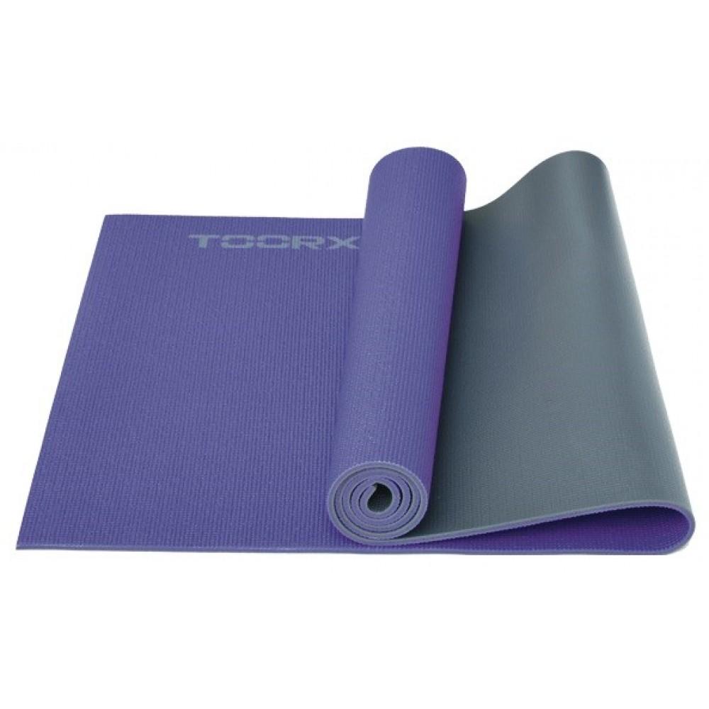 Коврик спортивный Toorx Yoga PVC для йоги и фитнеса 173х60х0,6 см Viola/Antracite (MAT-177)
