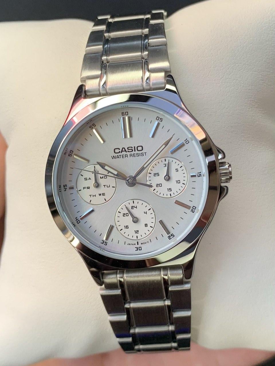 Наручные часы женские Casio LTP-V300D-7A Lady Timeless Collection Серебряный (2823464890)