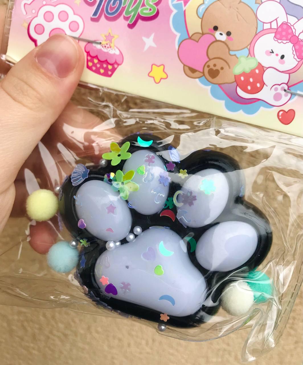 Таба сквиш Лапка антистресс Черно-белый (22093502) - фото 3 Таба сквиш Лапка антистресс Черно-белый (22093502) - фото 3