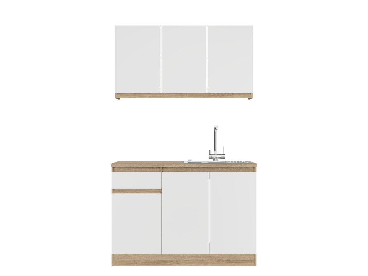 Кухня готова Еверест К-5 Еко без стільниці 1,2 м Сонома/Білий (26021) Кухня готова Еверест К-5 Еко без стільниці 1,2 м Сонома/Білий (26021)