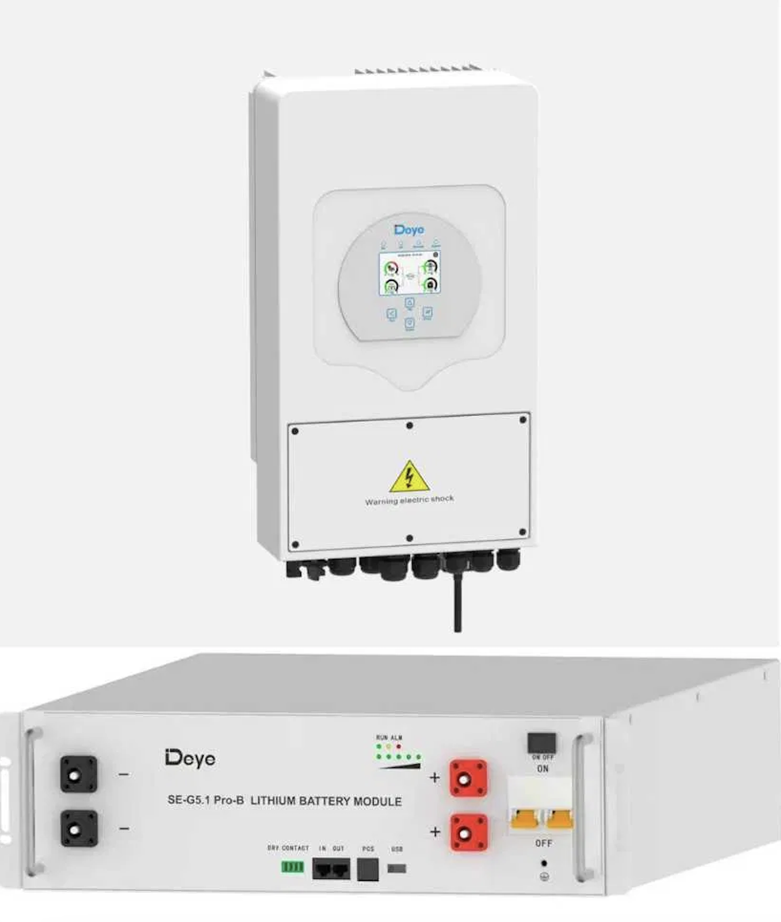 Гибридный инвертор Deye SUN-5K 5 кВт/Аккумулятор Deye SE-G5.1 Pro 51.2 (SUN-5K-SG03LP1-EU)