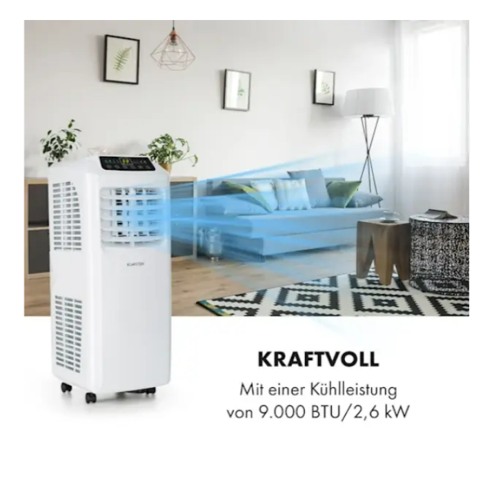 Кондиционер мобильный KLARSTEIN Pure Blizzard Smart 9k 9000 БТЭ/2,6 кВт дистанционное управление (10035807) - фото 5 Кондиционер мобильный KLARSTEIN Pure Blizzard Smart 9k 9000 БТЭ/2,6 кВт дистанционное управление (10035807) - фото 5