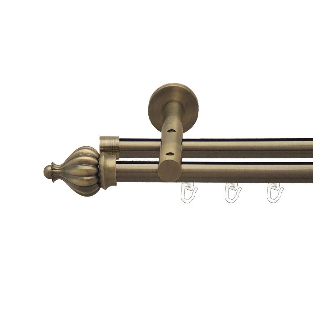 Карниз металлический Orvit Таджа двухрядная реверсивная/профильная труба Антик 19/19 мм 300 см (00-00013439)