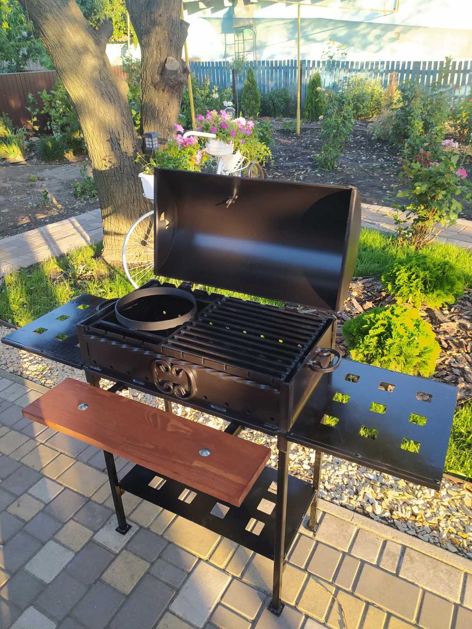 Гриль-мангал із кришкою зі сталі 60 см 4 мм (1897245038) - фото 5 Гриль-мангал із кришкою зі сталі 60 см 4 мм (1897245038) - фото 5