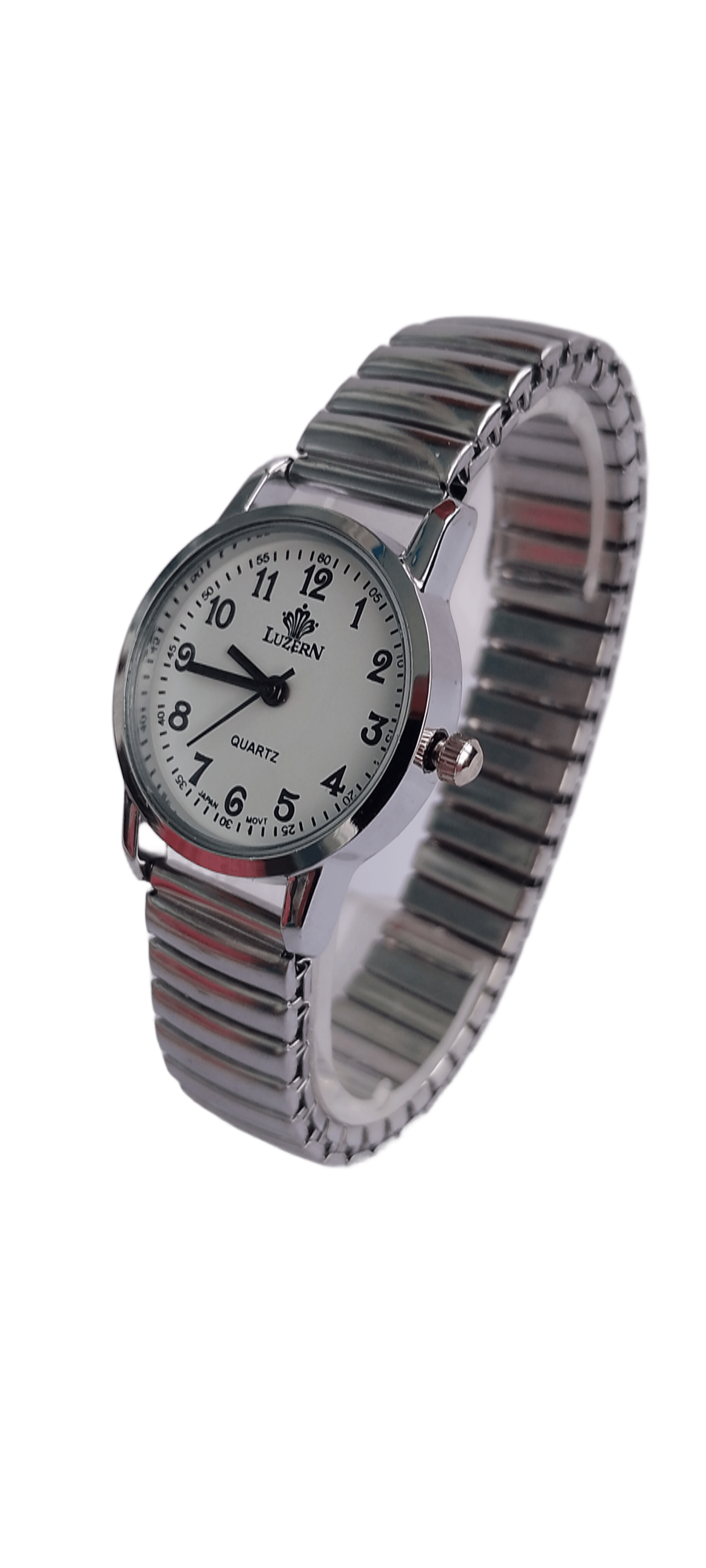 Часы наручные женские Luzern d-28 на металлическом браслете Silver/White/Silver (4189)
