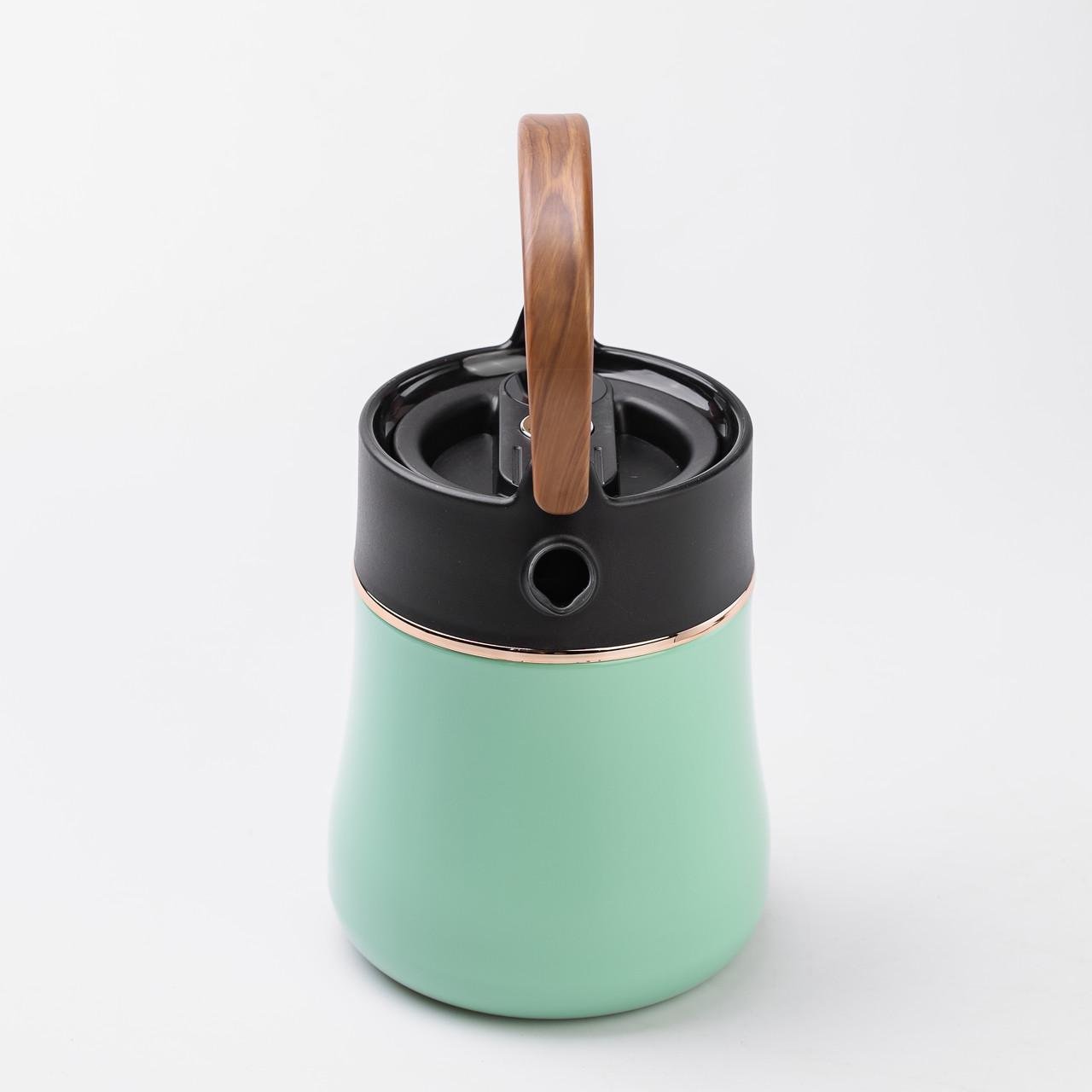 Чайник-термос із заварником та датчиком температури 700 мл М'ятний (HP-14-22M) - фото 2 Чайник-термос із заварником та датчиком температури 700 мл М'ятний (HP-14-22M) - фото 2