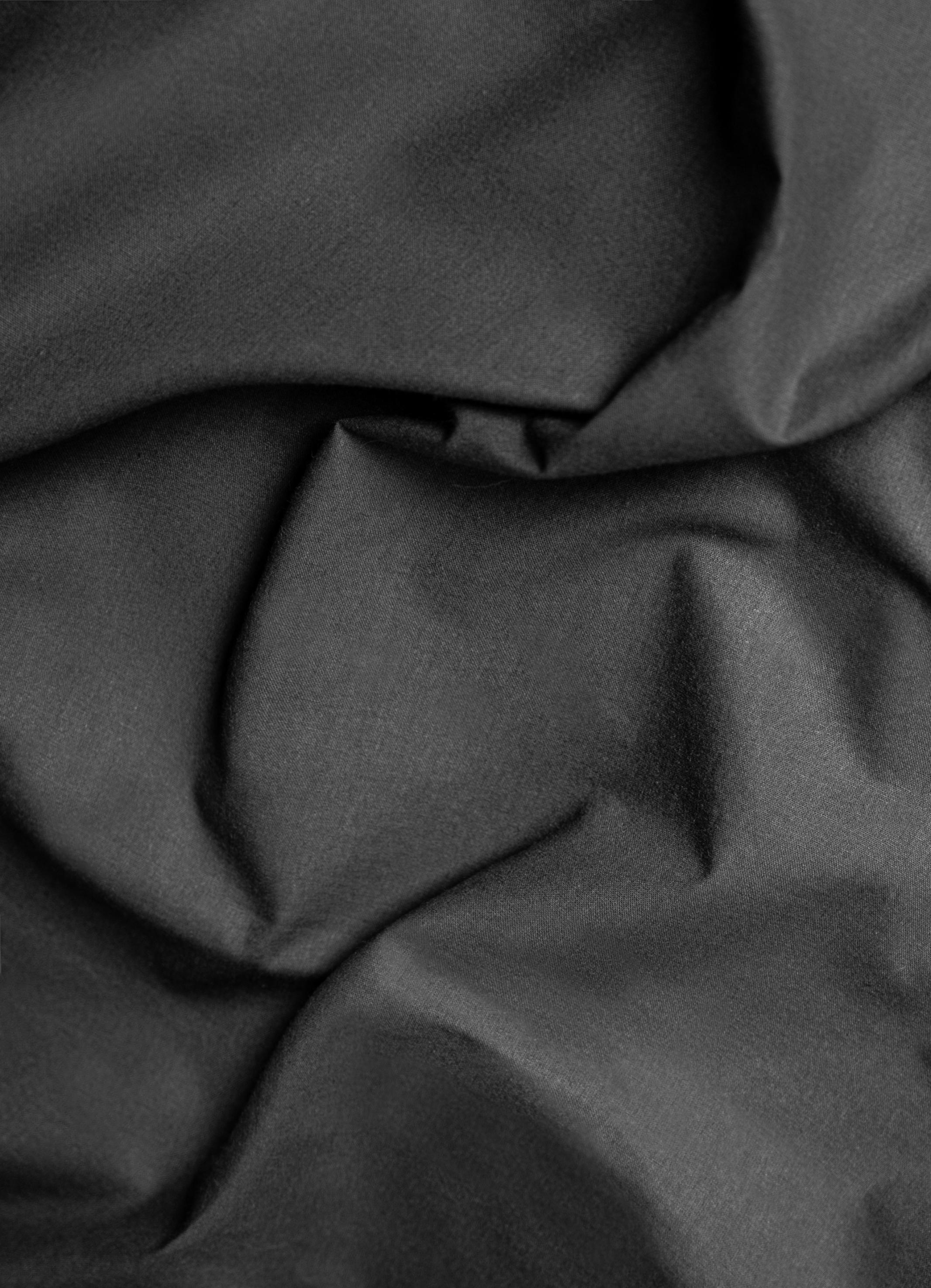 Комплект постільної білизни Soline з попліну двоспальний 180х220 см з простирадлом на резинці Графітовий - фото 4