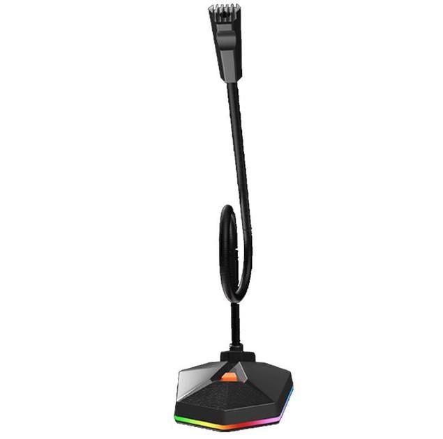 Настольный микрофон Meetion с подсветкой RGB 5В 360 °С Черный (MT-MC13)