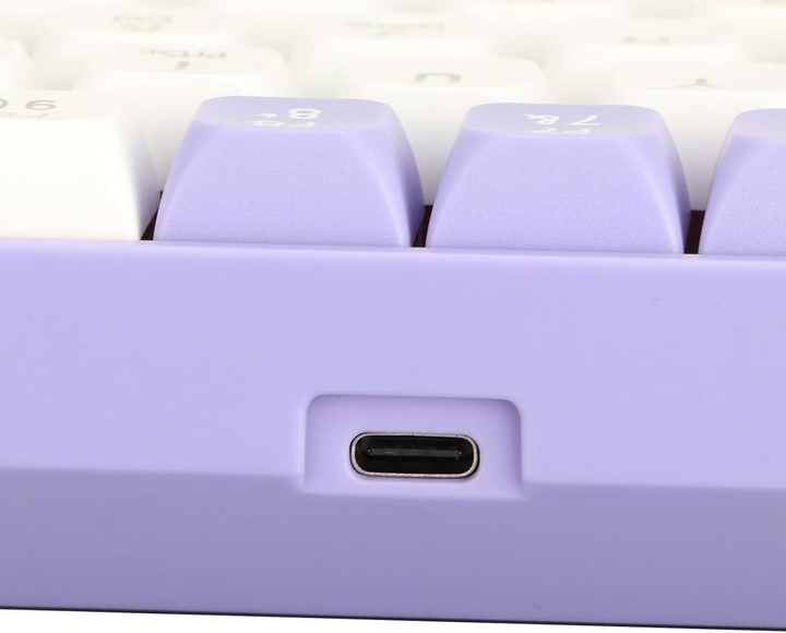Клавіатура ігрова Ajazz AK680 дротова механічна із RGB підсвічуванням Red Switch Purple/White - фото 5