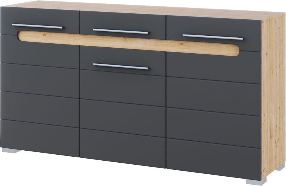 Тумба Бьянко 3-дверная Графитовый Тумба Бьянко 3-дверная Графитовый