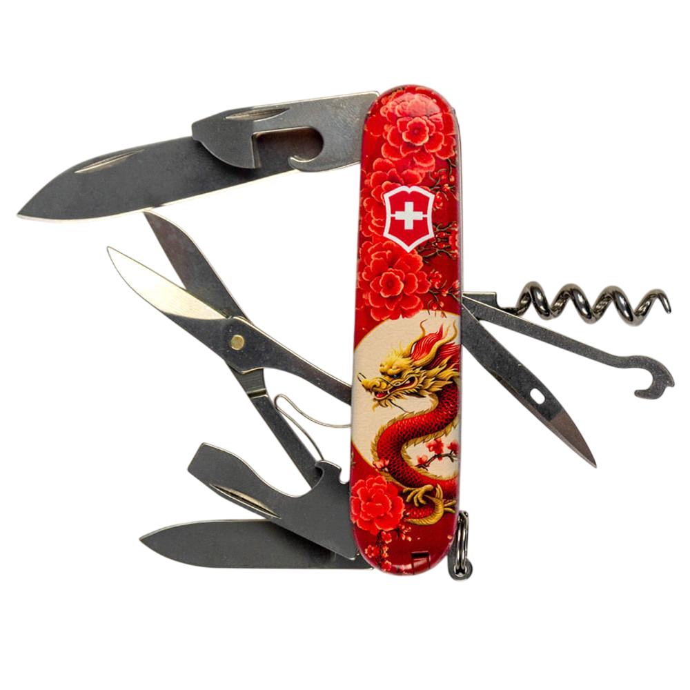 Мультитул складной Victorinox Huntsman Red Dragon Edition 14 функций 91 мм (597101)
