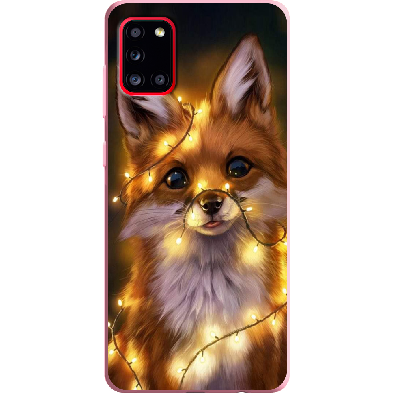 Чехол Boxface Samsung A315 Galaxy A31 Рождественская лиса Розовый силикон (39470-up2399-41981)