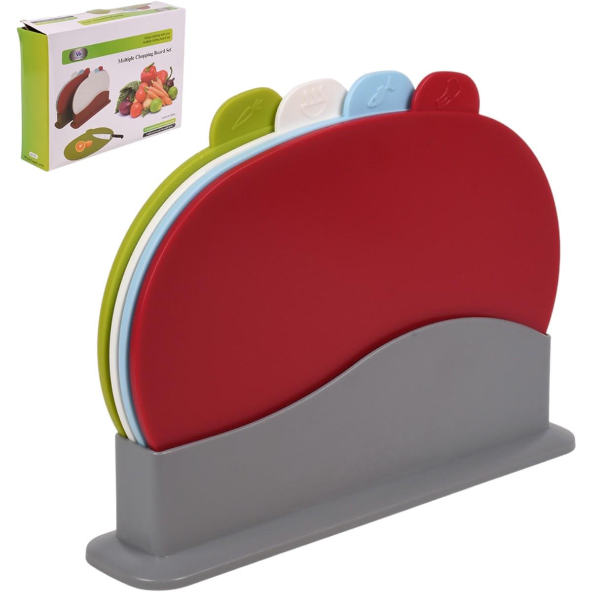 Набір обробних дощок на підставці Board Set 4 шт. (TD00363)