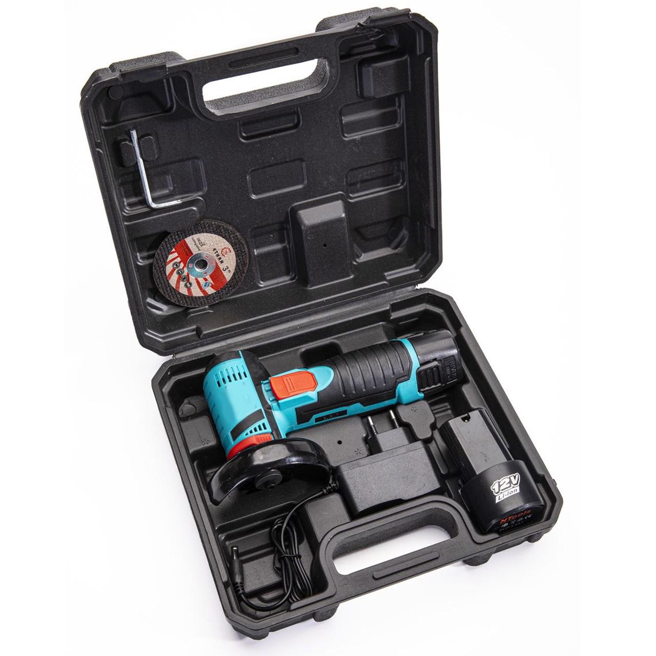 Болгарка аккумуляторная W-153-7 12В в чемодане и 2 аккумулятора/2 диска (2800040479) - фото 10 Болгарка аккумуляторная W-153-7 12В в чемодане и 2 аккумулятора/2 диска (2800040479) - фото 10