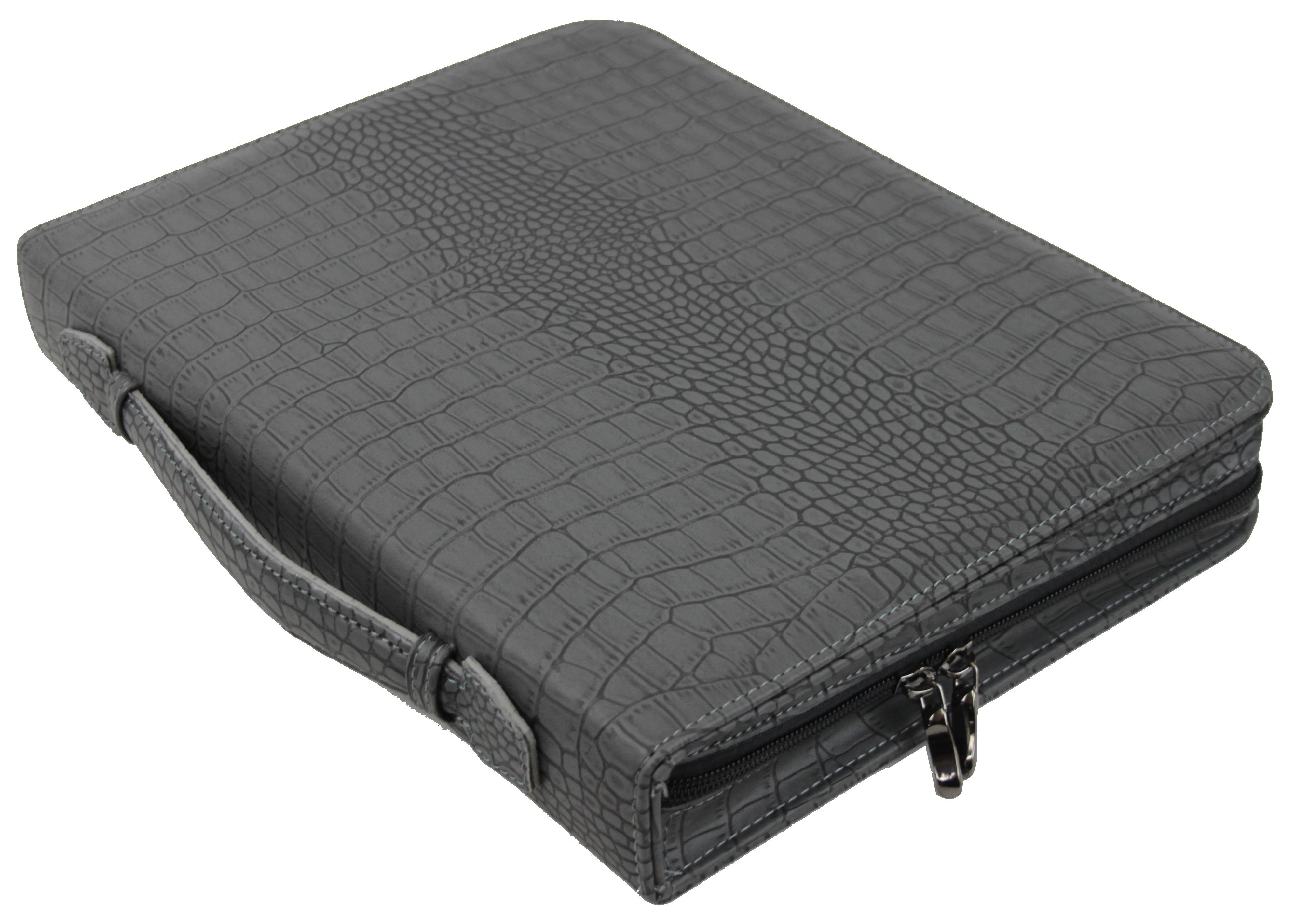 Папка деловая Portfolio из искусственной кожи под крокодила А4 Серый (Port1009 croco grey)