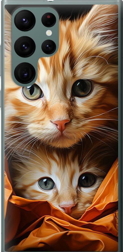 Чехол на Samsung Galaxy S22 Ultra Котики 2 (5664u-2500-42517)