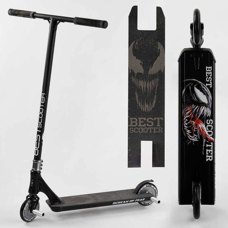 Самокат трюковый Best Scooter Simbiote HIC-система пеги алюминиевый диск и дека Black (102309) - фото 8