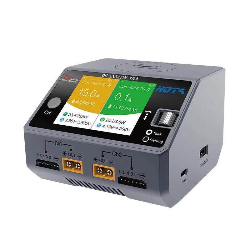 Зарядное устройство для HOTA D6 PRO 2 канала 325W 15A 1-6S (18169722)