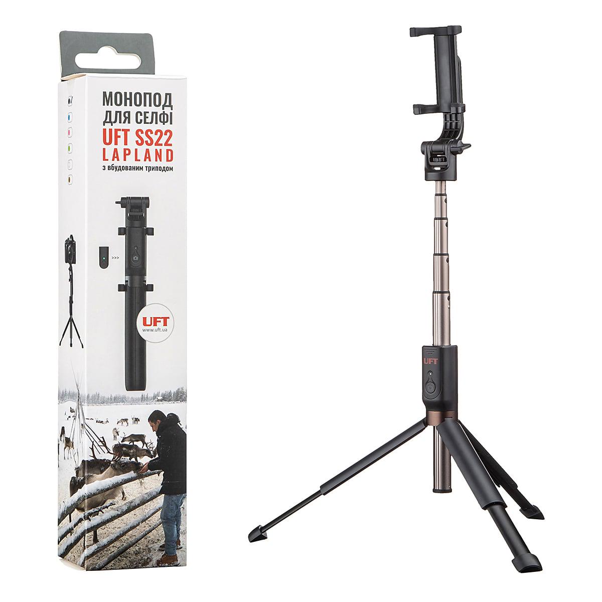Трипод-монопод с Bluetooth пультом UFT SS22 Lapland Selfie Stick Black Трипод-монопод с Bluetooth пультом UFT SS22 Lapland Selfie Stick Black