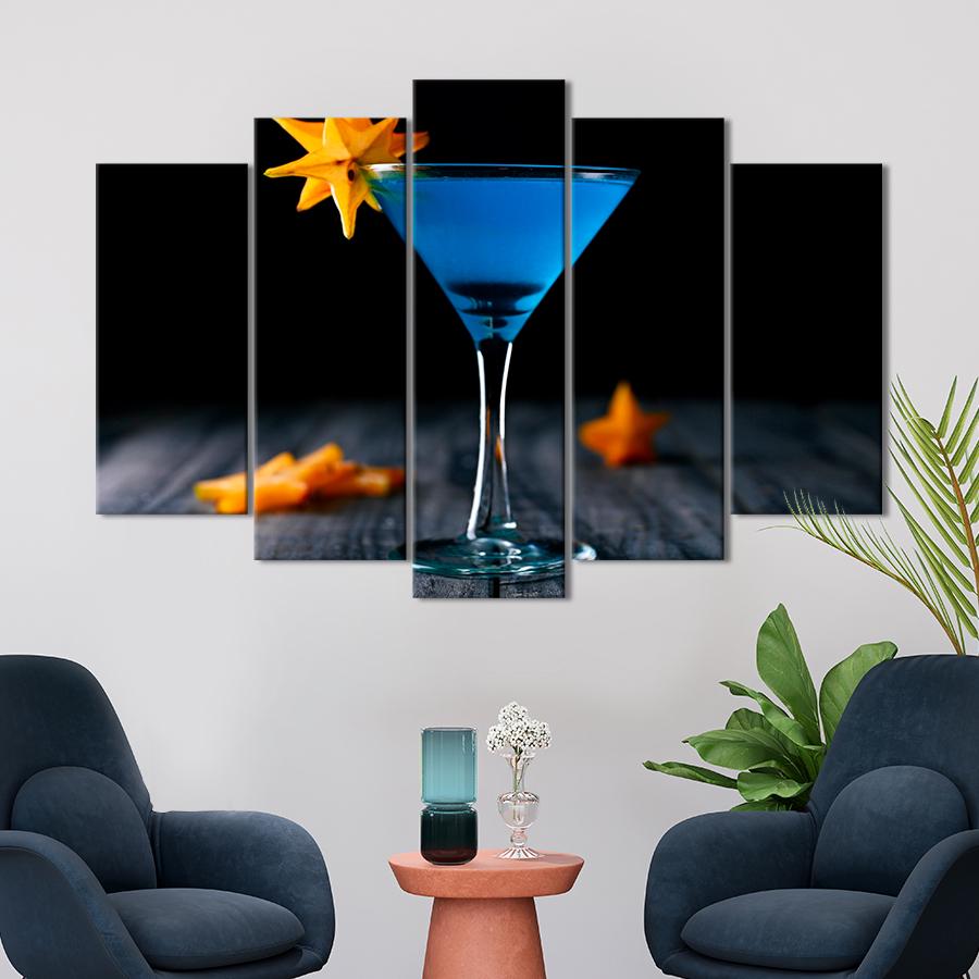 Настенний декор Знаменитый коктейль Голубая лагуна 187x119 см (A491-5)