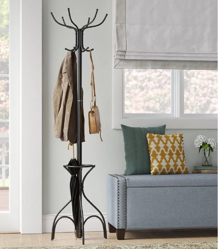 Вішалка підлогова для одягу з парасолькою АКЛАС Сумах Чорний (00164097) - фото 4 Вішалка підлогова для одягу з парасолькою АКЛАС Сумах Чорний (00164097) - фото 4