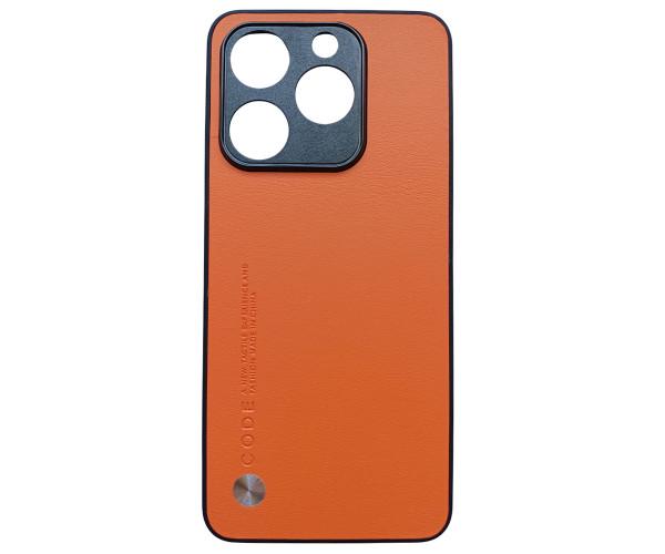 Кожаный чехол - накладка CODE Tactile Experience для Realme C61 / C63 4G Оранжевый
