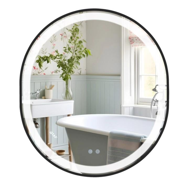 Зеркало овальное Qtap Gemini GE1 с LED-подсветкой Touch (QT2578R8072B)