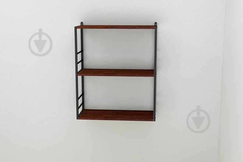 Книжная полка универсальная Ferrum-decor Стим 2 74x63x26 черный ДСП Венге 16мм (XK00042)