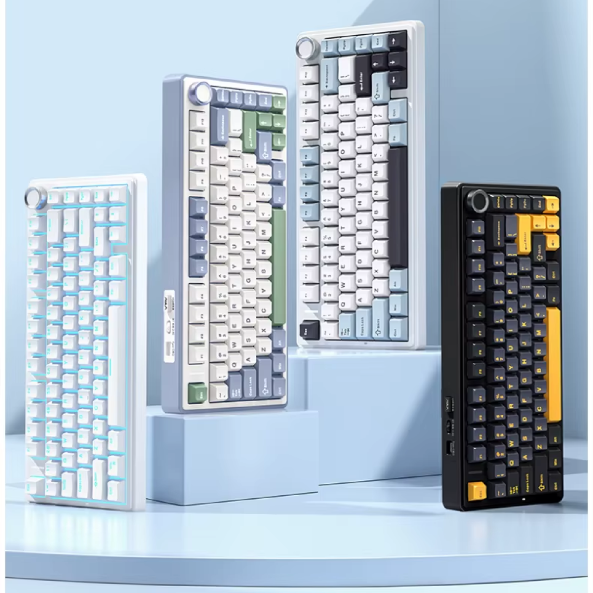 Клавиатура механическая AULA F75 с RGB подсветкой Thunder Black (24993946) - фото 5 Клавиатура механическая AULA F75 с RGB подсветкой Thunder Black (24993946) - фото 5