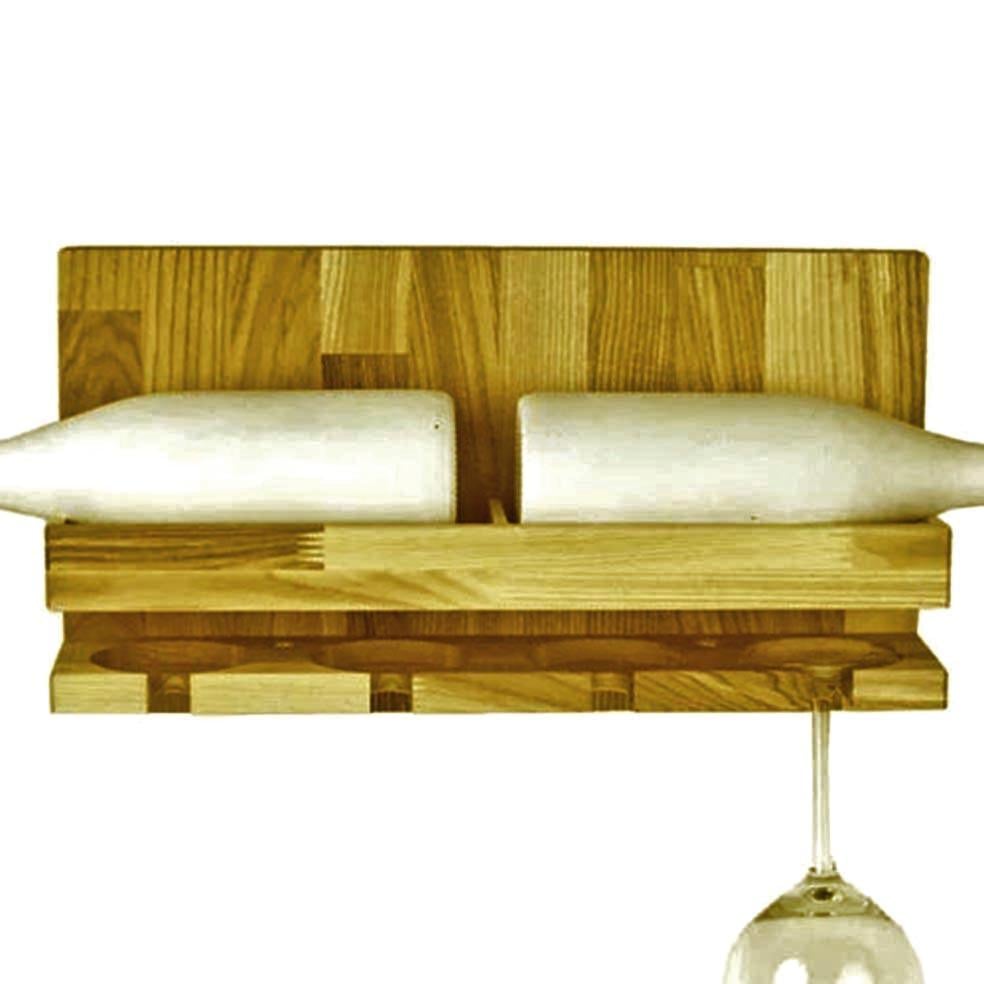 Полка для вина настенная из дерева Ребун Сиена (ПНК-009405)