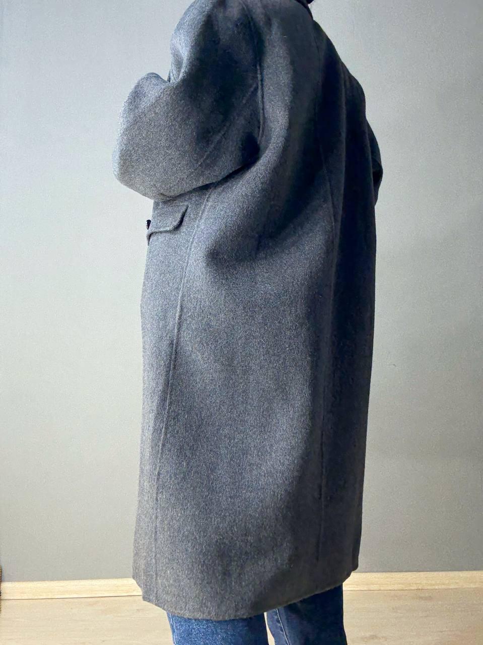 Пальто жіноче LADY YEP 85098 довге оверсайз вовняне двобортне M Сірий (5122) - фото 3