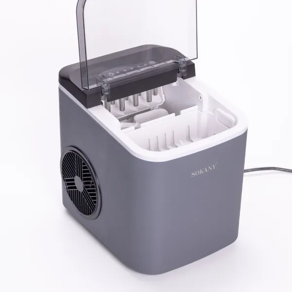 Льдогенератор Sokany SK-03038 із пластиковим корпусом 112 Вт Чорний (147-107-SK-03038)