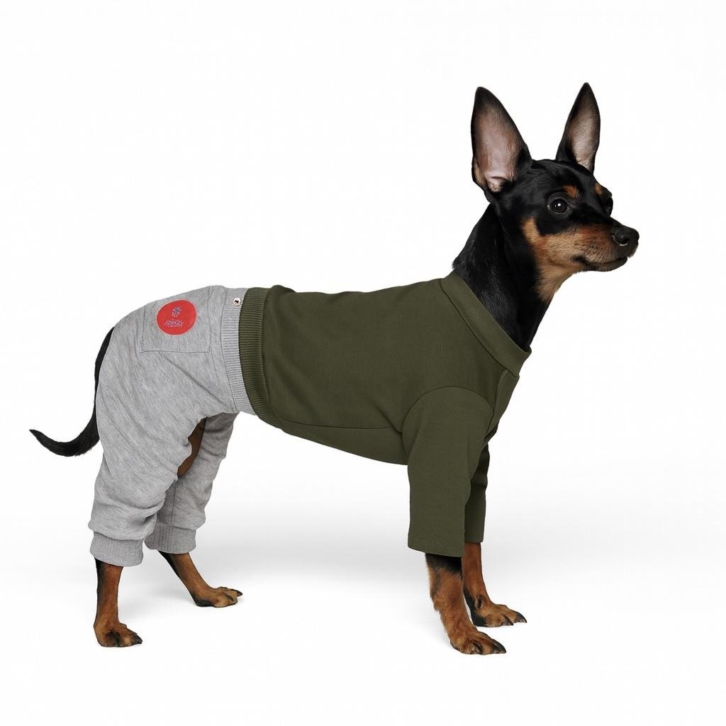 Костюм для собак Diego XS Хаки/Серый (222)