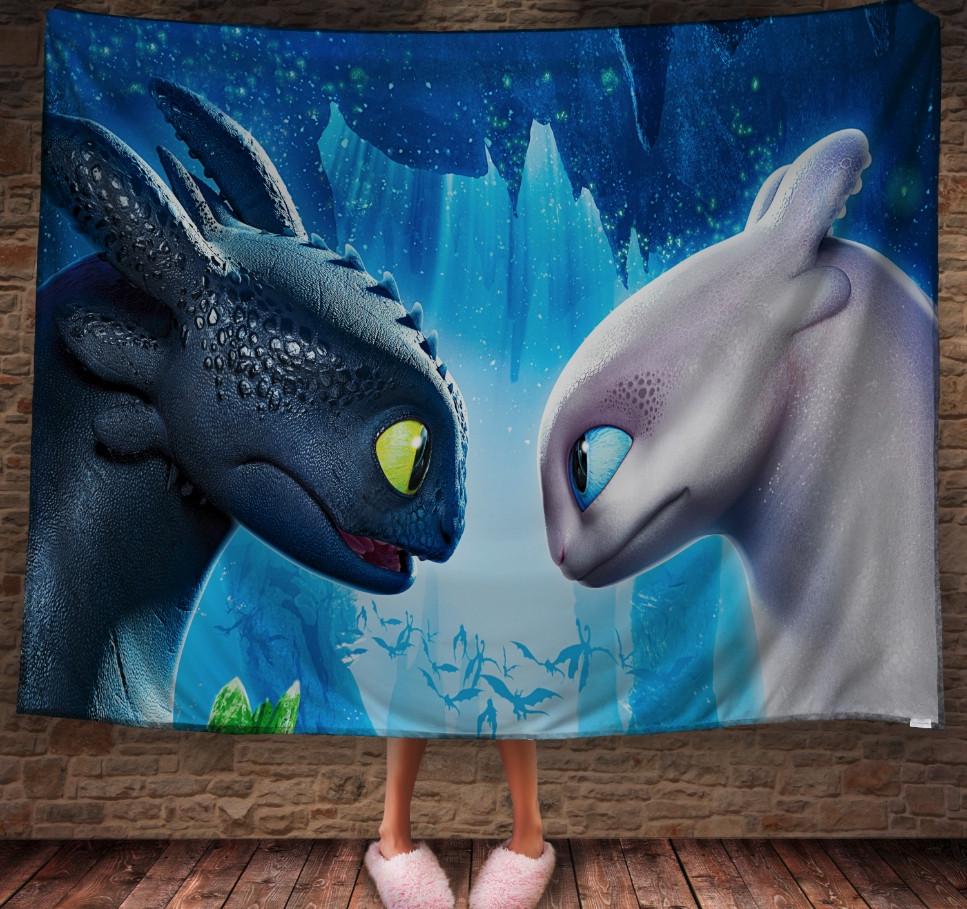 Плед с 3D принтом How to Train Your Dragon 150х200 см (epi_1904)