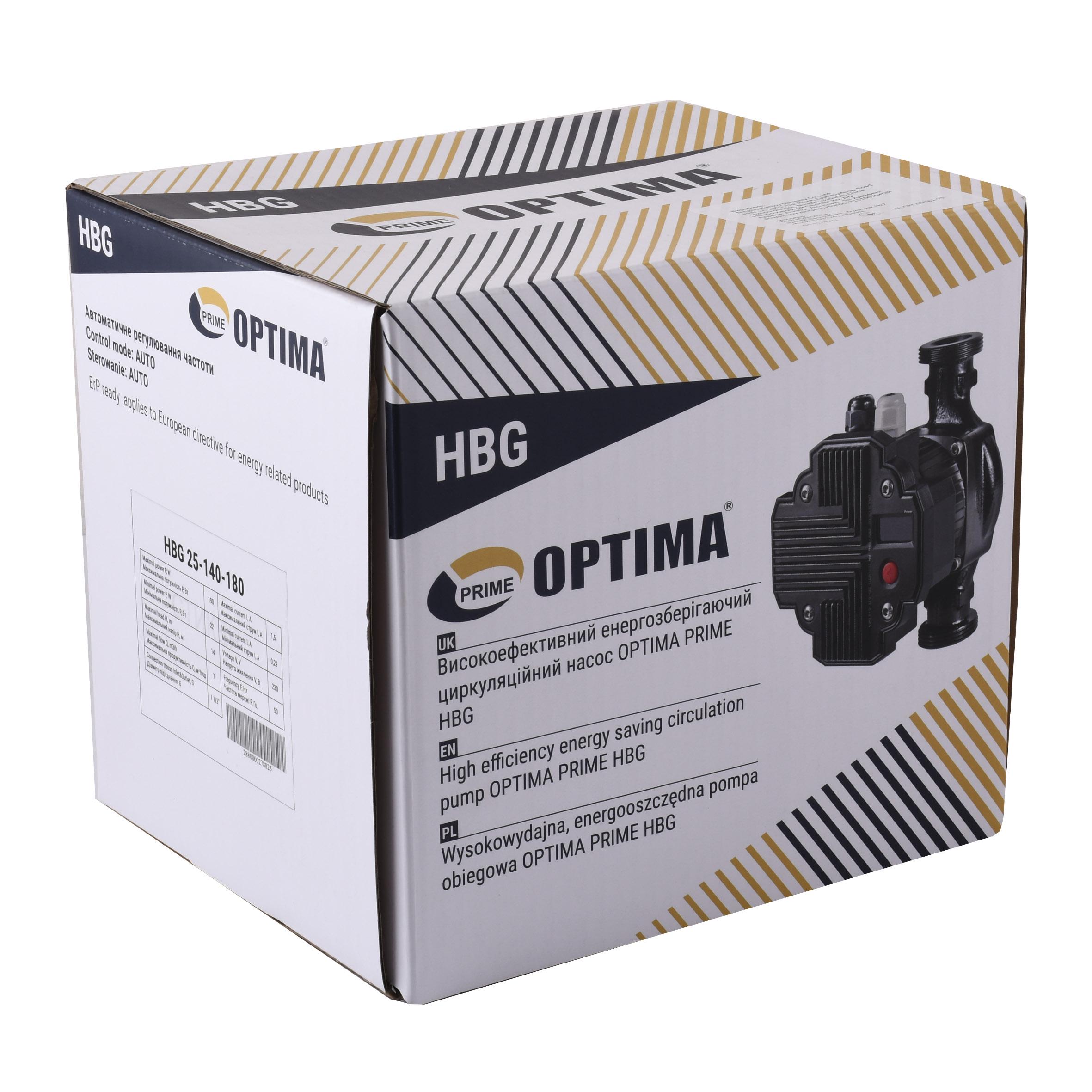 Насос циркуляционный энергосберегающий Optima PRIME HBG 25-140AUTO 180 мм (000027882) - фото 3