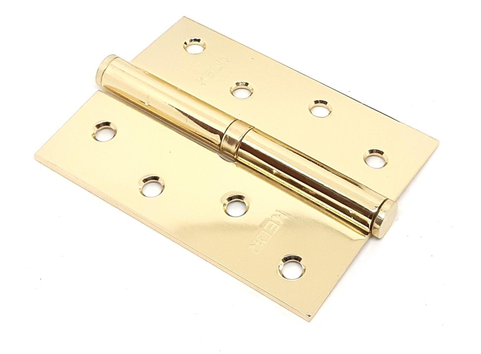 Петля съемная Kedr 100х75х2,5 см правая стальная Латунь полированная