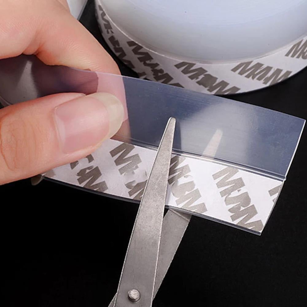 Уплотнительная самоклеящаяся лента для дверей и окон силиконовая 200 см Прозрачный - фото 4